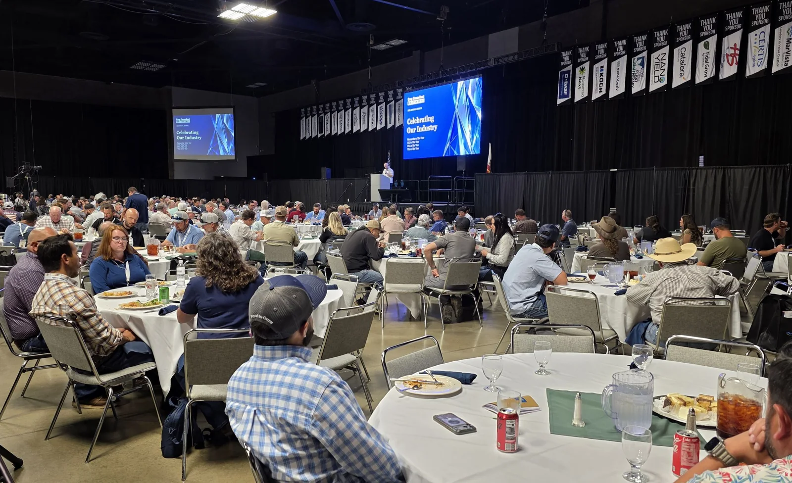 Attendees fill the Expo Hall for the awards luncheon at Crop Consultant Conference 2026.