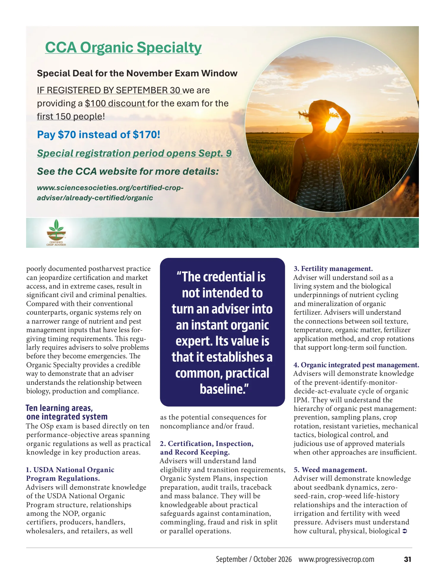 Progressive Crop Consultant, September / October 2026, page 31
